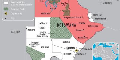 Kart Botsvana malyariya