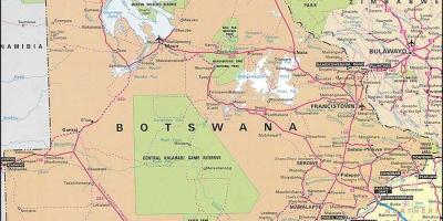 Kart Botsvana xəritə ilə расстояниями