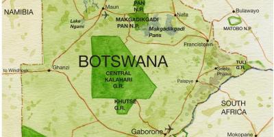 Kart Botsvana qoruqların 
